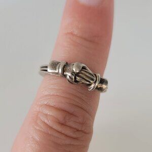 Sterling Claddagh Fede Gimmel Puzzle/Interlocking Ring